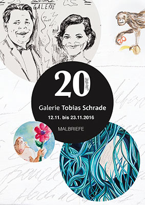 Malbriefe zum 20-jährigen Jubiläum der Galerie Schrade